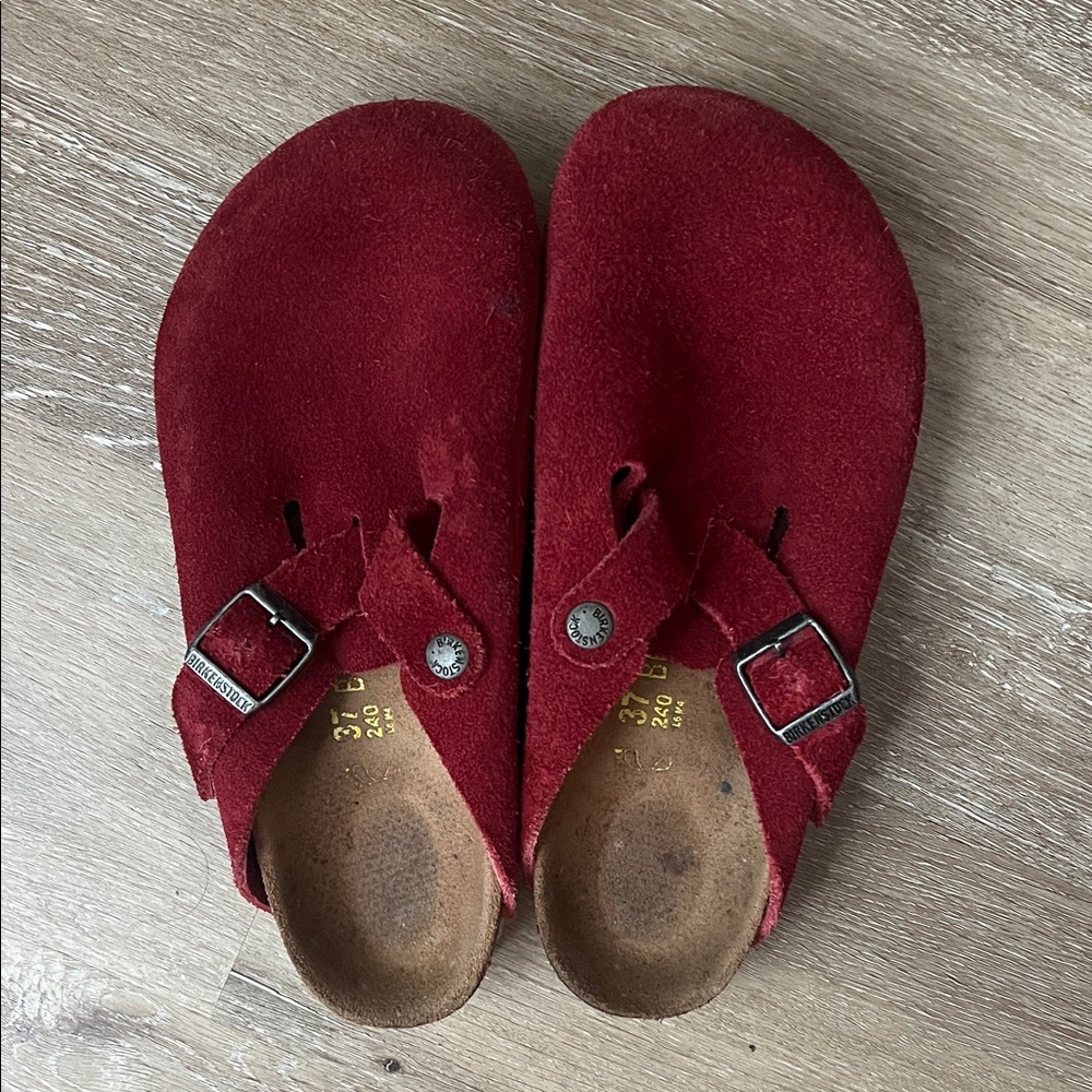 Red Boston Birkenstocks